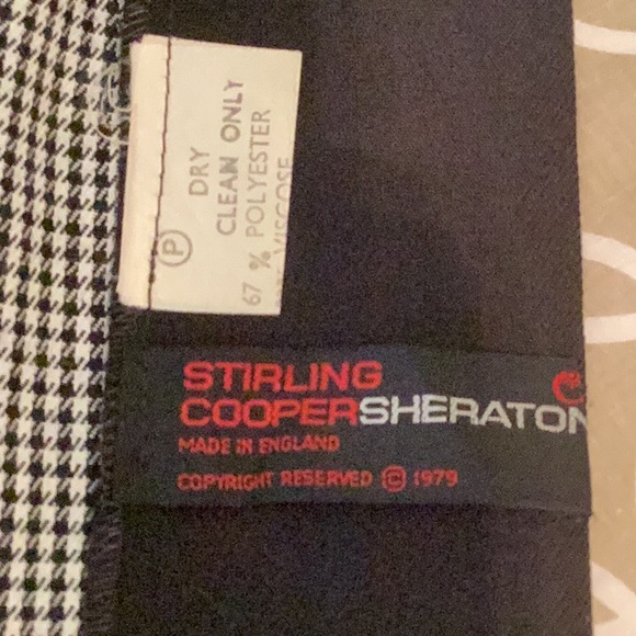 Vintage,custom made,UK 3/4 length houndstooth jacket by Sterling Cooper Sheridan - Picture 8 of 14